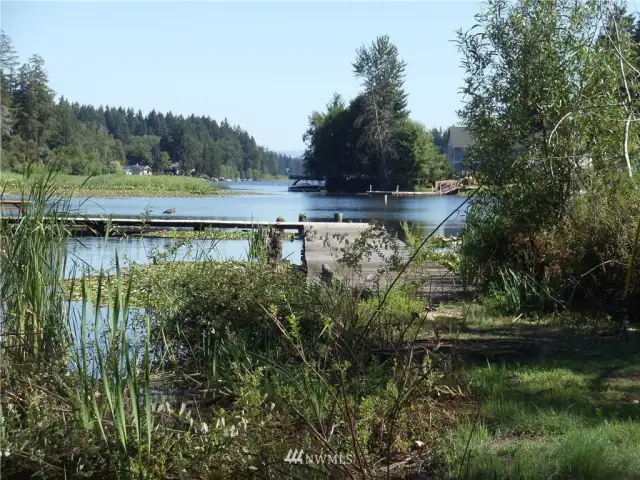 Looking south from the shore side of the 200 foot dock.