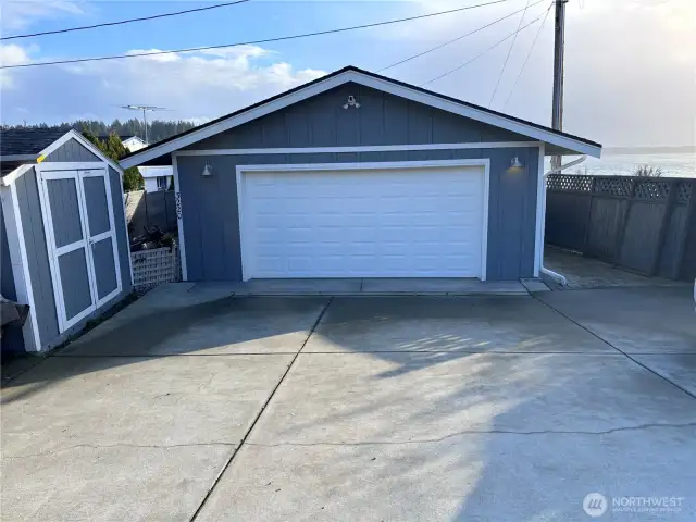 The 400 sq. ft. detached 2-car garage and concrete parking area are a lovely bonus to this home.