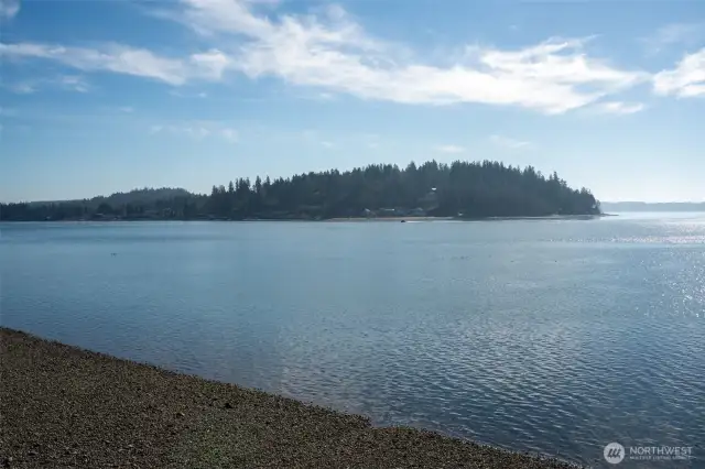 The tip of Fox Island and Hales Pass right from your front yard.
