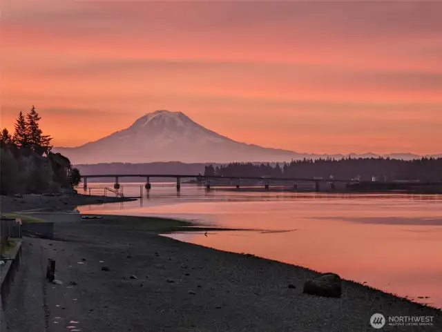Breathtaking sunrises and sunsets are a part of daily living at this cottage.  (Picture taken by owner)