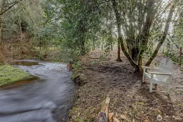 229 feet of frontage on Cottage Lake Creek right in your backyard - watch the salmon swim by during spawning season, or just sit and enjoy the soothing sounds of the water all year round