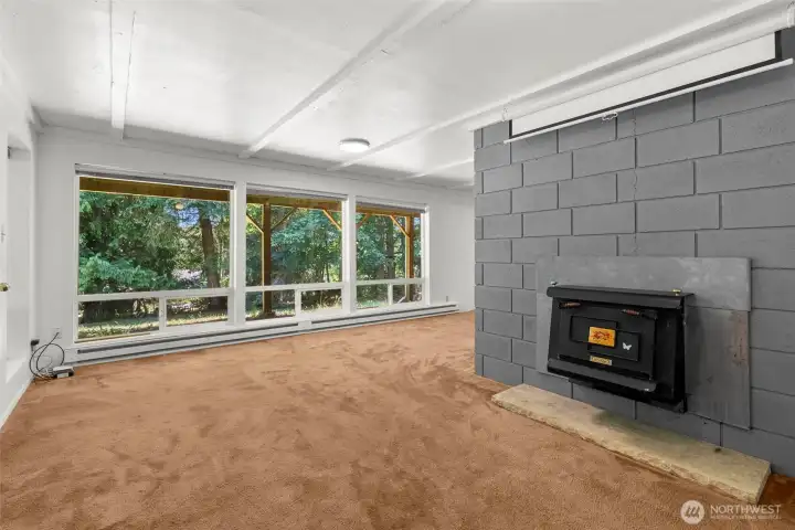 Lots of light and direct access to the back yard