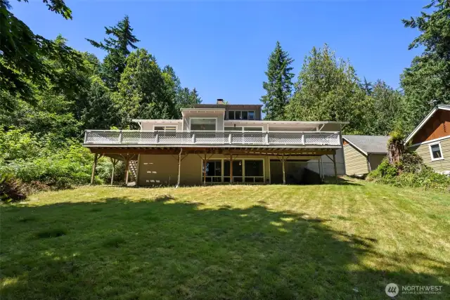 Back of the house with a great yard!