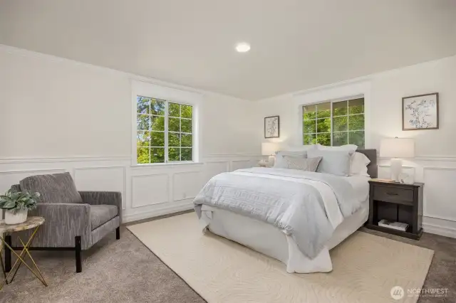 Spacious upper level owners suite with territorial and Eagle Harbor views