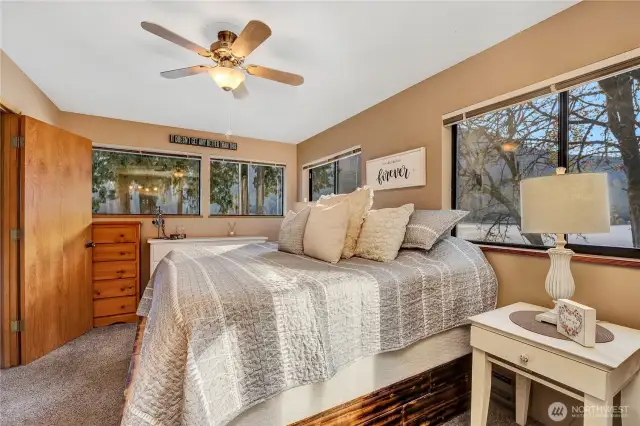 One of the 3 bedrooms in the second home.
