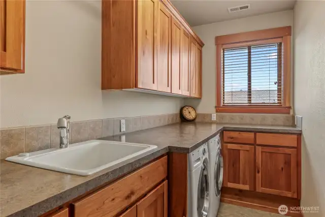 A Cadillac of laundry rooms - who wouldn't love to do laundry here?