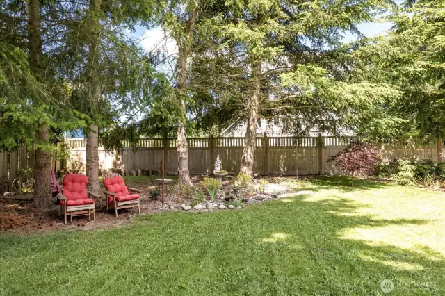 Lush lawn in your perfectly landscaped backyard.