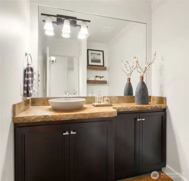 Main level powder room