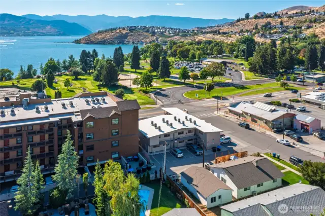 Located directly across from the City Park