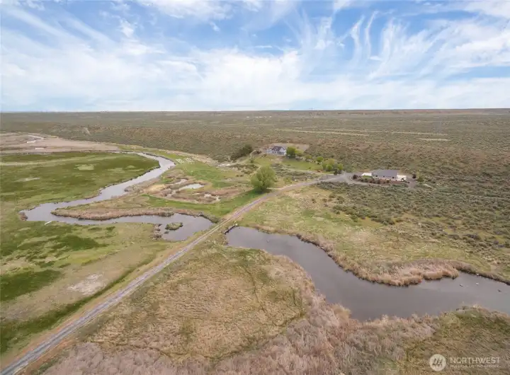 Arial view of entire property