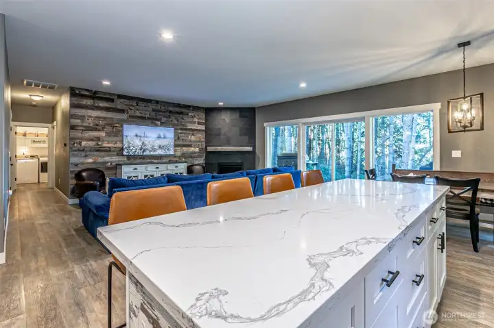 Quartz Oversized Kitchen Island