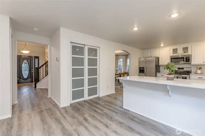 Large pantry provides excellent kitchen storage