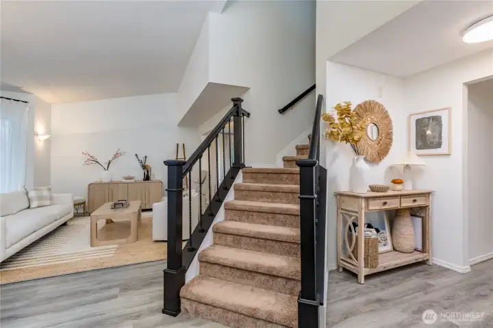 Living room and stairs
