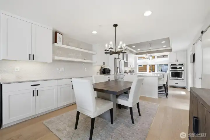 Dining area + kitchen