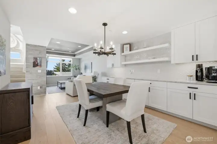 Dining area + kitchen