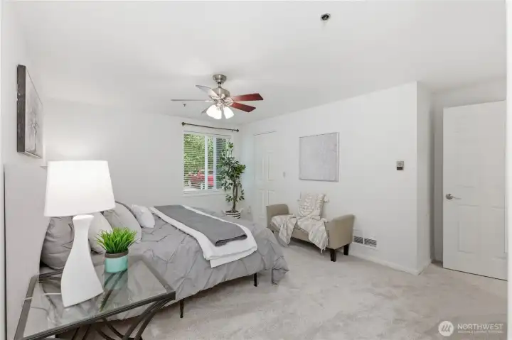 Primary Suite with walk-in closet.