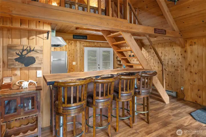 Eating bar designed for casual dining and conversation.