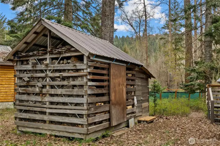 Wood storage ready for cooler seasons.