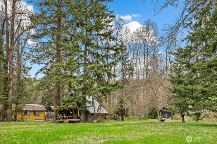 Expansive double lot just under one acre.