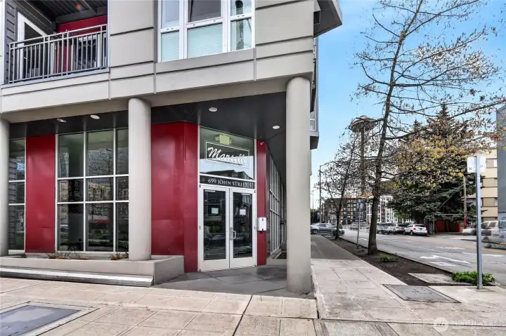 Welcome to the Marselle! Corner of 7th and John St.