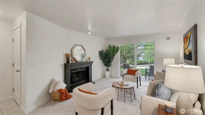 Stay cozy all winter long with a wood burning fireplace!