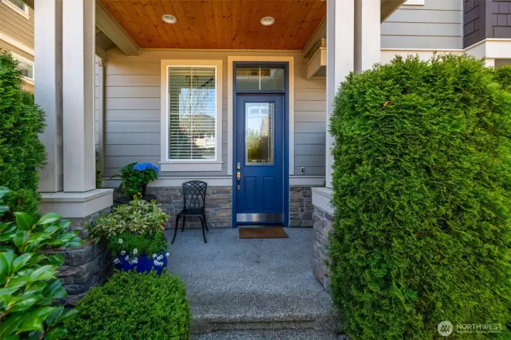 Elegant and covered front porch.