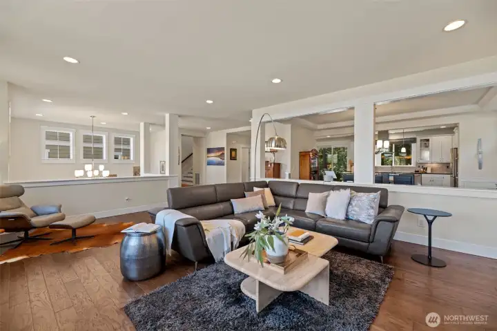 Open-living concept for this floor.