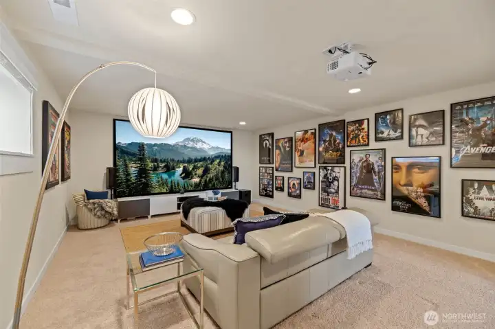 And the best yet to come! This amazing top-notch, fully equipped Movie Room! Carpeted for the best experience. Sit, relax and enjoy!