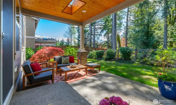 Enjoy the Summer nights and the beautiful Spring and Fall days under your covered patio!