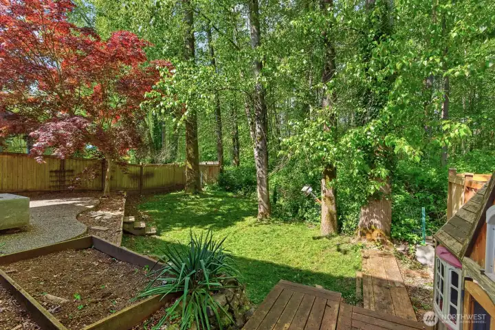Greenbelt behind lot