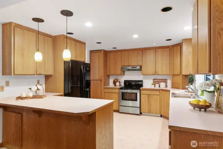 HUGE Kitchen with LOTS of Counter Space and PLENTY of Storage