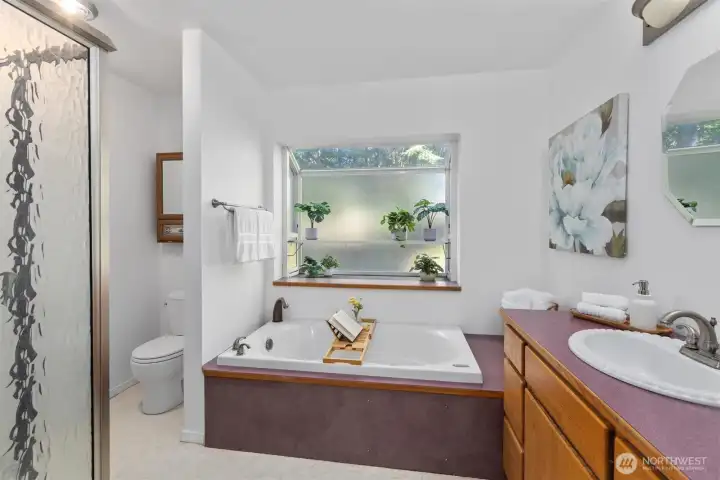 Primary Bathroom with Jetted Soaking Tub