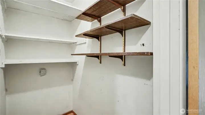 Additional storage in upstairs hallway closet