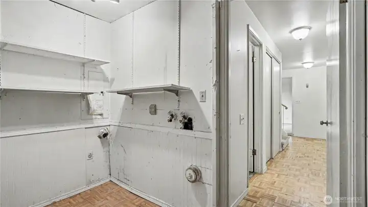 Utility room outside the garage