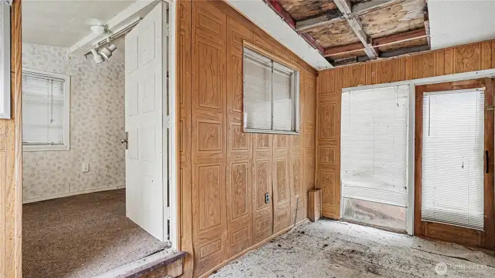 Seperated office space accessible from the backyard.