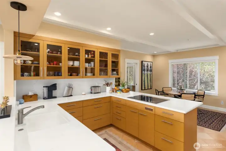 Completely re-modeled ..custom made horizional fir-cabinets