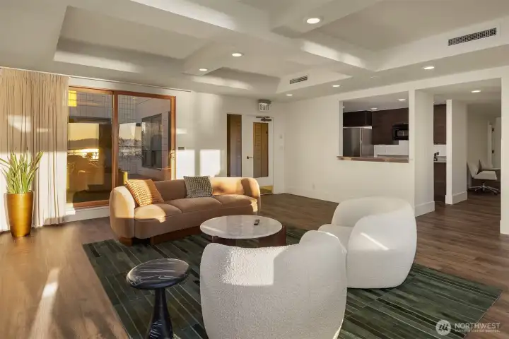 Community room with full kitchen and large gathering space