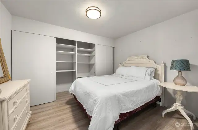 Second bedroom offers plenty of storage space