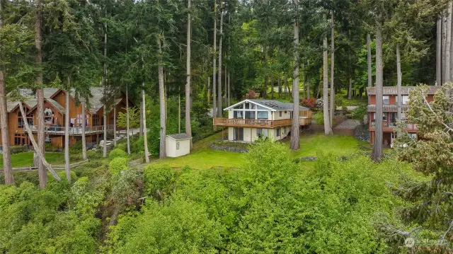 Trees around the property add beauty and maintain privacy