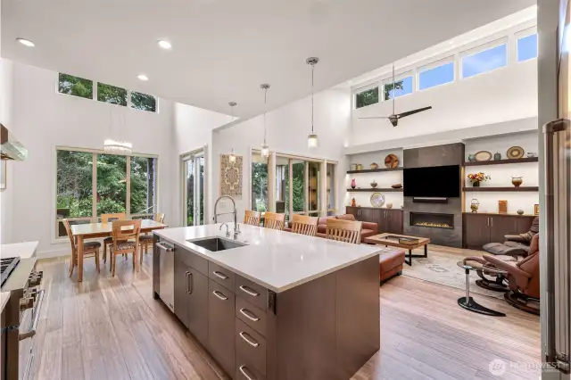 The cook has light and views coming from every direction