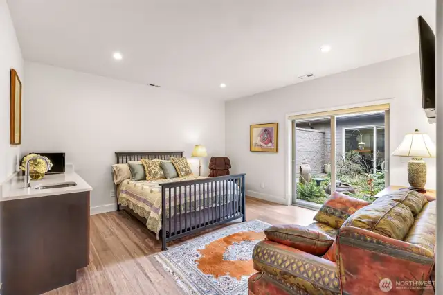 The Casita is located just to the left as you enter the main gate to the home, and also has a view of the interior courtyard.