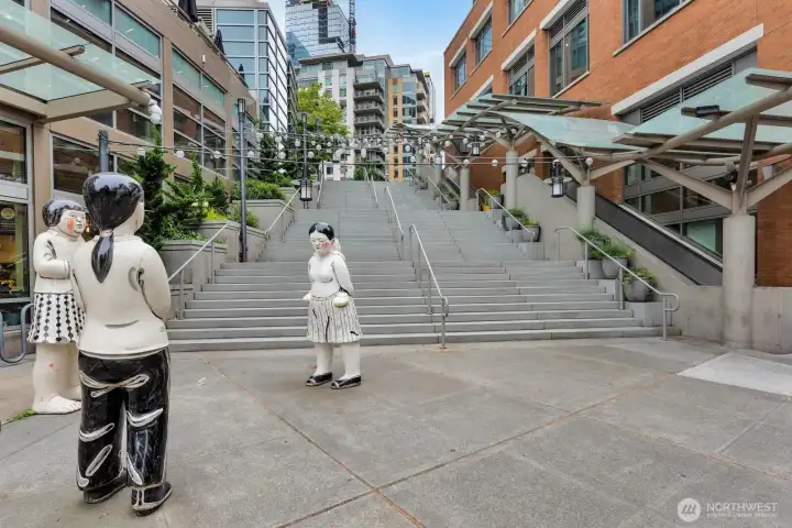 Grand staircase from Westlake Avenue
