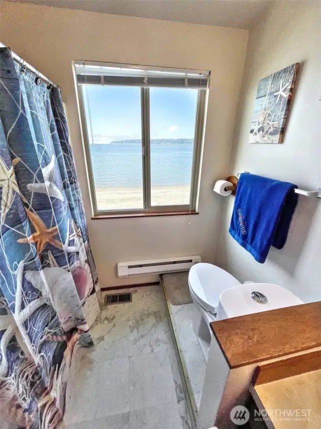 When we say EVERY room in this house has an incredible view, we mean EVERY ROOM. Both bathrooms feature specially designed commodes that are elevated, allowing you & your guests to capitalize every moment to enjoy the incredible Southerly views.