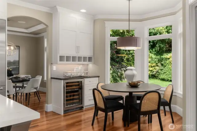 Beverage cooler and tea bar.