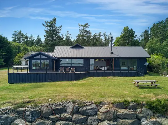 The main house has been completely remodeled for modern living.