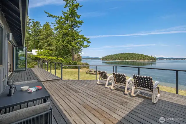 The spacious deck perfect for entertaining and relaxing.