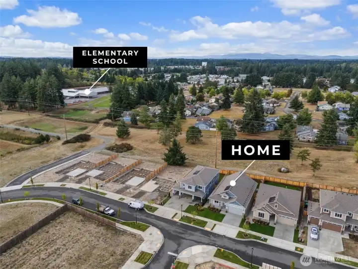 Elementary school and home location for reference.
