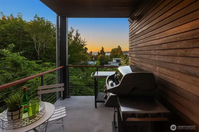 Deck on main level with gas BBQ Grill and views while you whip up those amazing meals!