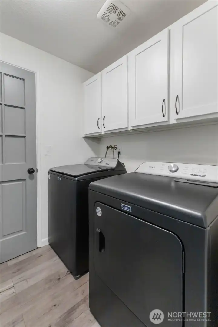 Laundry room located off the kitchen