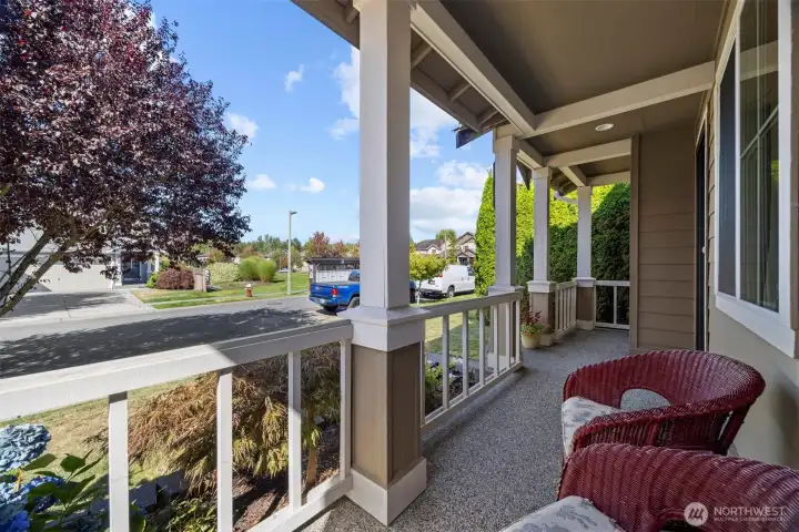 There is a fabulous sitting porch to watch the goings on in the neighborhood and at the park.